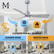 Atlas Alessandra - LK 72 inch Brushed Nickel with Barn Wood Tone Blades Transitional Ceiling Fan